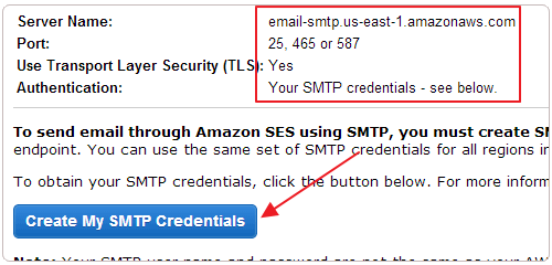 Amazon SES新建SMTP账号